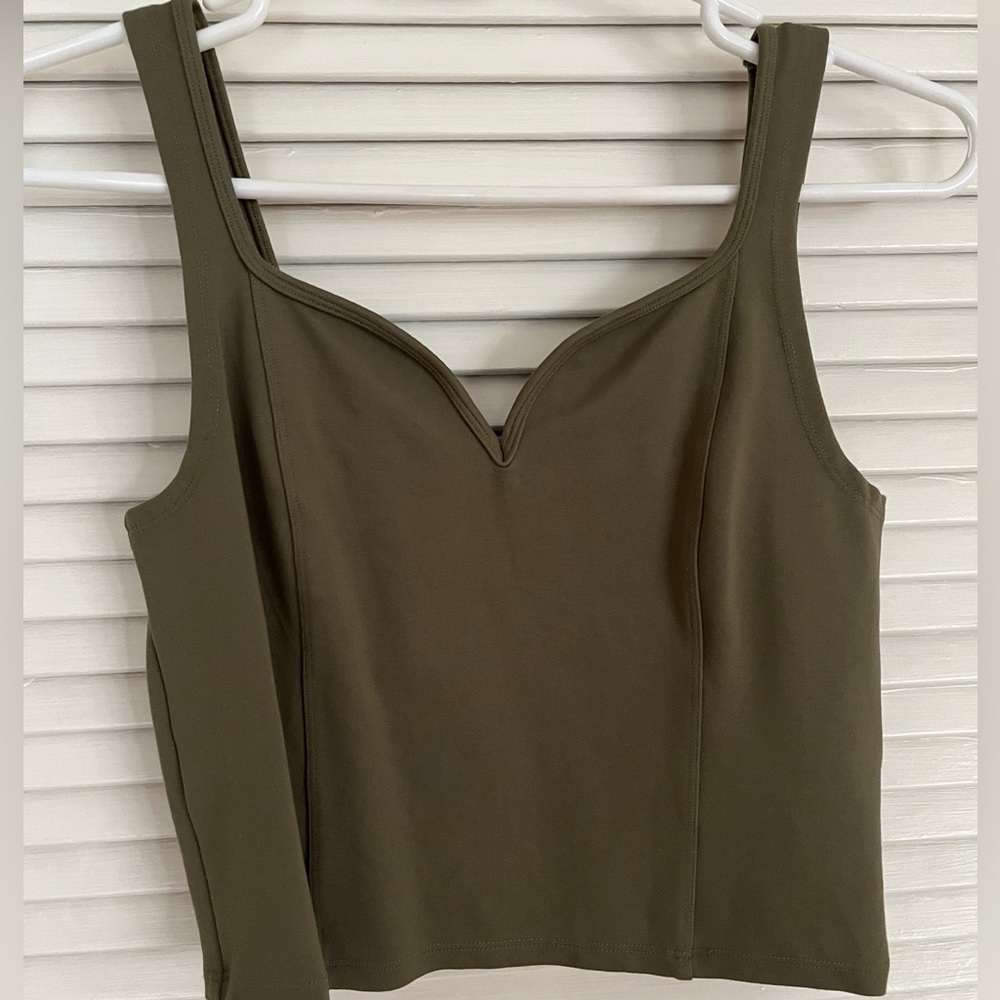 Abercrombie green sweetheart tank small